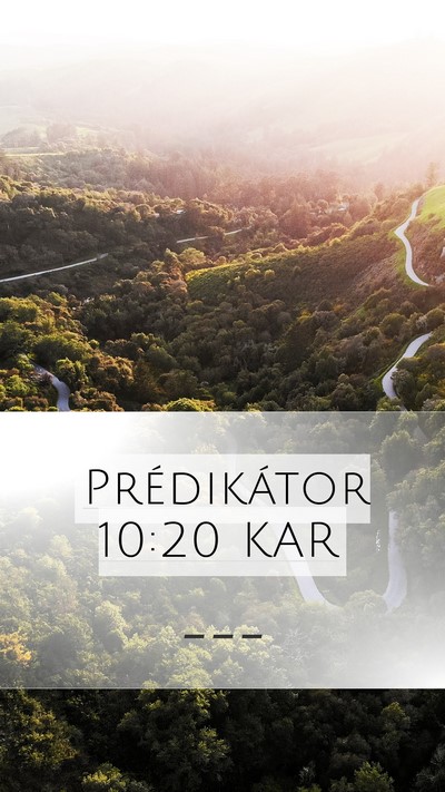 Prédikátor 10:20 KAR Bible Verse Image