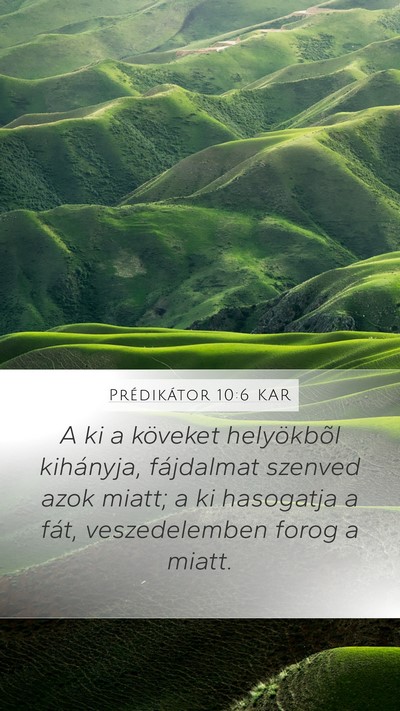 Prédikátor 10:6 KAR Bible Verse Image
