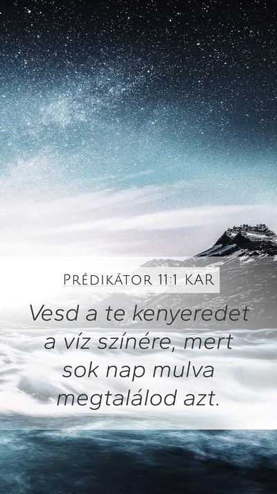 Prédikátor 11:1 KAR Bible Verse Image