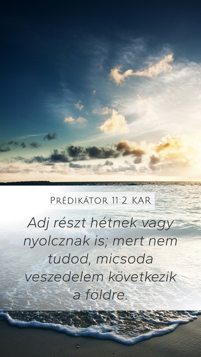 Prédikátor 11:2 KAR Bible Verse Image