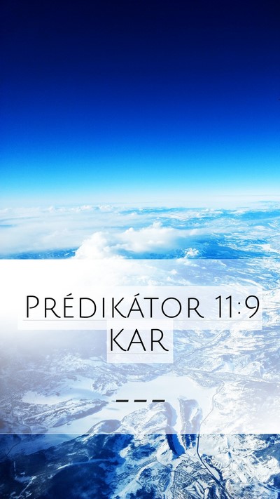 Prédikátor 11:9 KAR Bible Verse Image