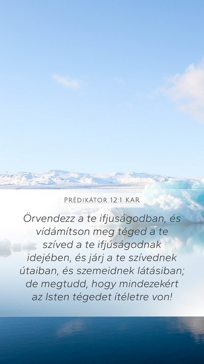 Prédikátor 12:1 KAR Bible Verse Image