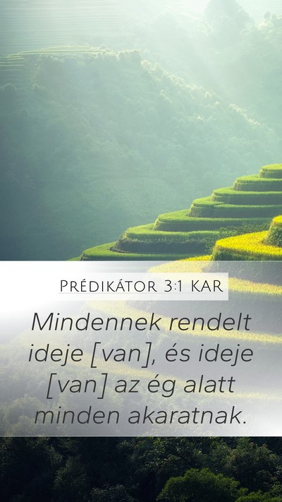 Prédikátor 3:1 KAR Bible Verse Image