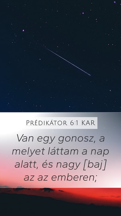 Prédikátor 6:1 KAR Bible Verse Image