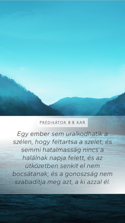 Prédikátor 8:8 KAR Bible Verse Image