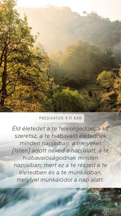 Prédikátor 9:11 KAR Bible Verse Image