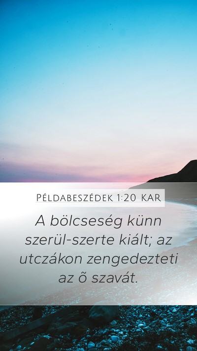 Példabeszédek 1:20 KAR Bible Verse Image