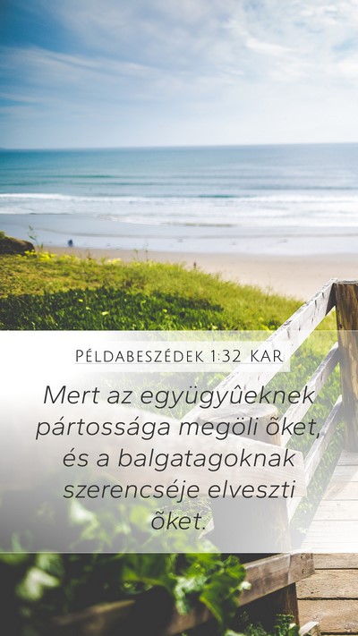 Példabeszédek 1:32 KAR Bible Verse Image