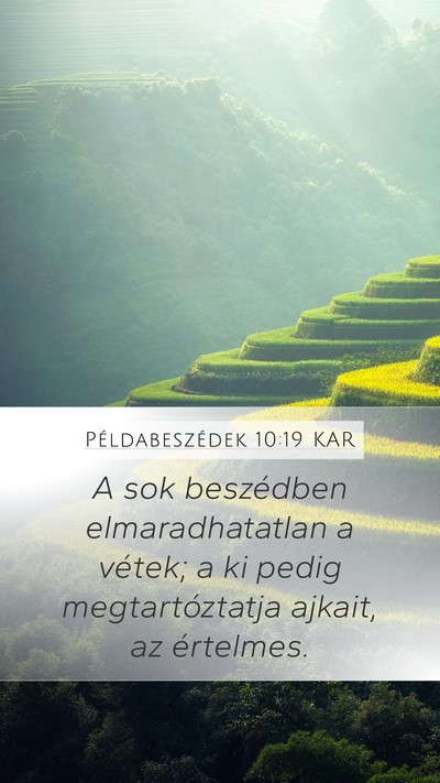 Példabeszédek 10:19 KAR Bible Verse Image