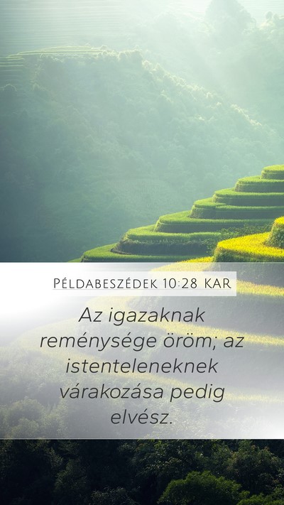 Példabeszédek 10:28 KAR Bible Verse Image