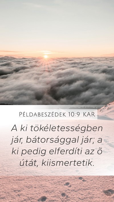 Példabeszédek 10:9 KAR Bible Verse Image