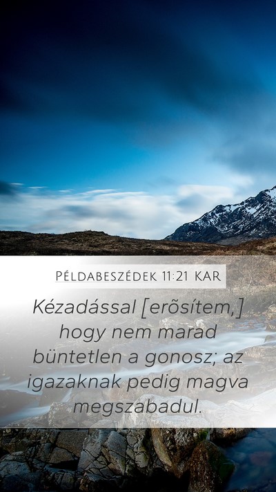 Példabeszédek 11:21 KAR Bible Verse Image