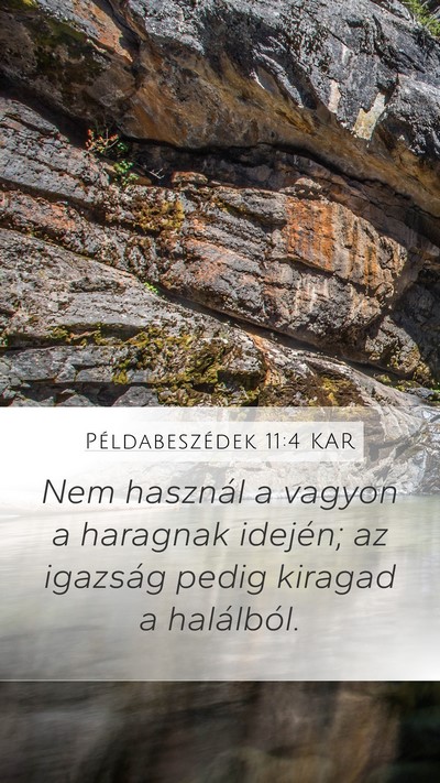 Példabeszédek 11:4 KAR Bible Verse Image