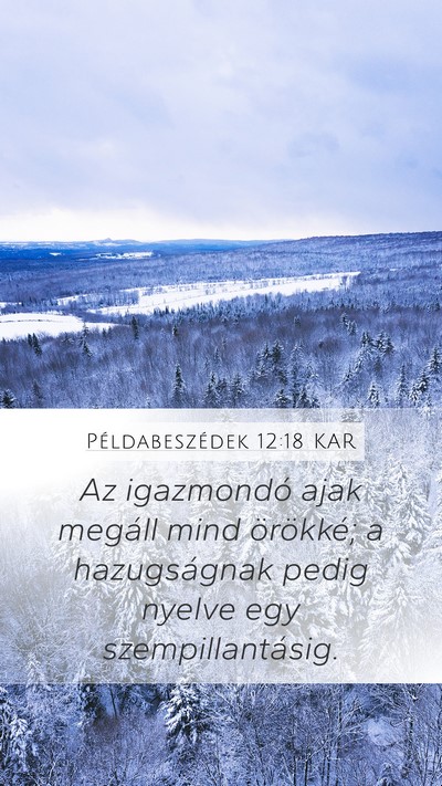 Példabeszédek 12:18 KAR Bible Verse Image
