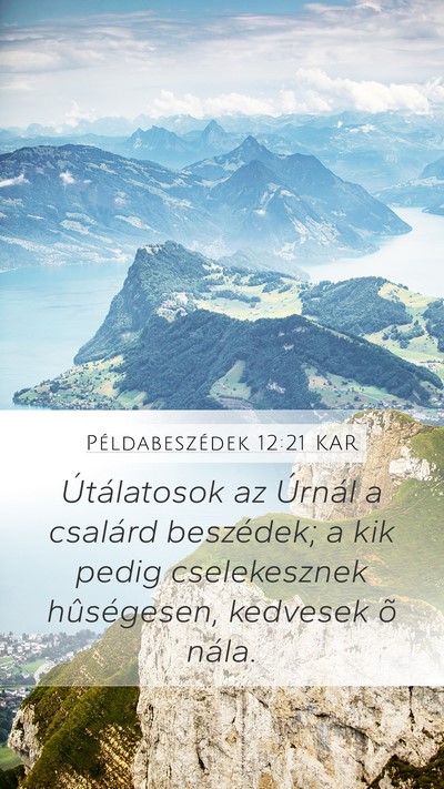 Példabeszédek 12:21 KAR Bible Verse Image