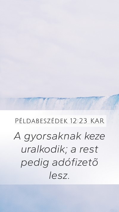 Példabeszédek 12:23 KAR Bible Verse Image