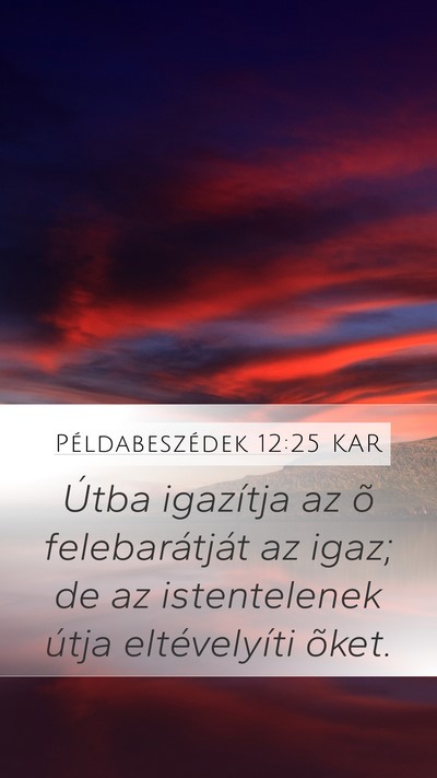 Példabeszédek 12:25 KAR Bible Verse Image