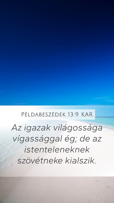 Példabeszédek 13:9 KAR Bible Verse Image