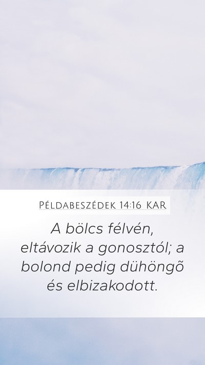 Példabeszédek 14:16 KAR Bible Verse Image