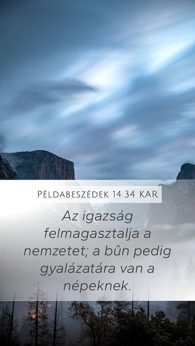 Példabeszédek 14:34 KAR Bible Verse Image