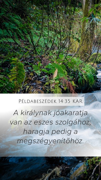 Példabeszédek 14:35 KAR Bible Verse Image