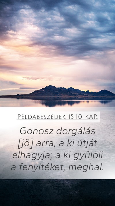 Példabeszédek 15:10 KAR Bible Verse Image