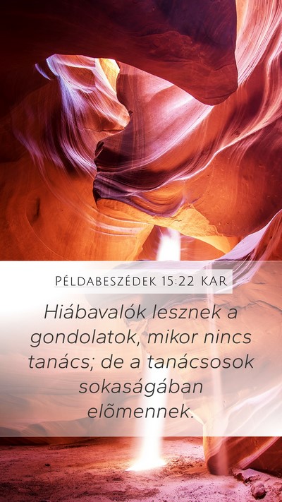 Példabeszédek 15:22 KAR Bible Verse Image