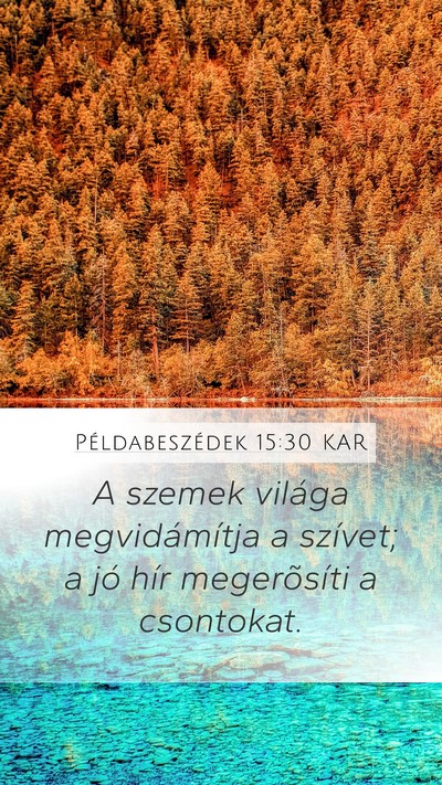 Példabeszédek 15:30 KAR Bible Verse Image