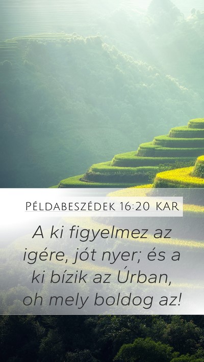 Példabeszédek 16:20 KAR Bible Verse Image