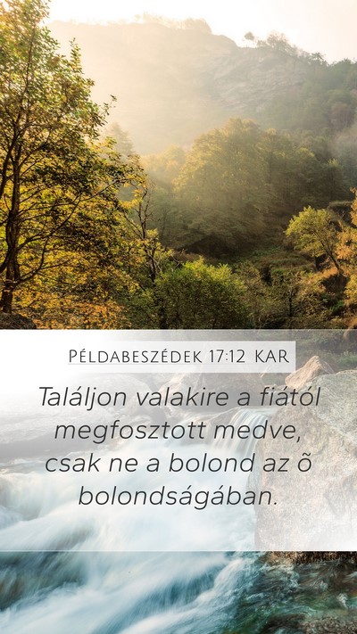 Példabeszédek 17:12 KAR Bible Verse Image