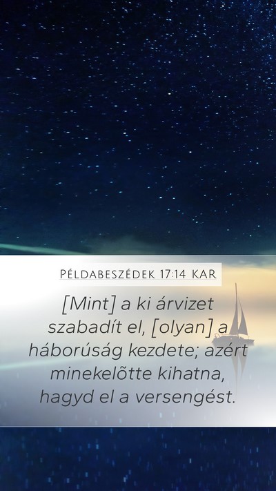Példabeszédek 17:14 KAR Bible Verse Image