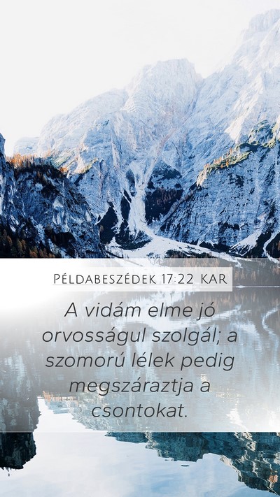 Példabeszédek 17:22 KAR Bible Verse Image