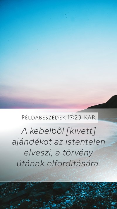 Példabeszédek 17:23 KAR Bible Verse Image