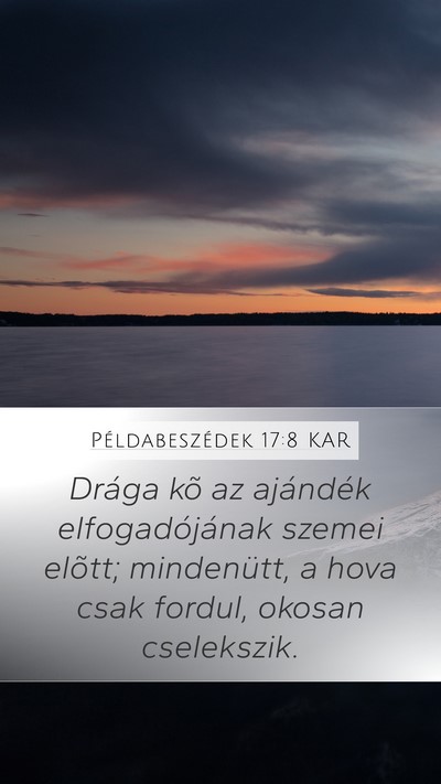 Példabeszédek 17:8 KAR Bible Verse Image
