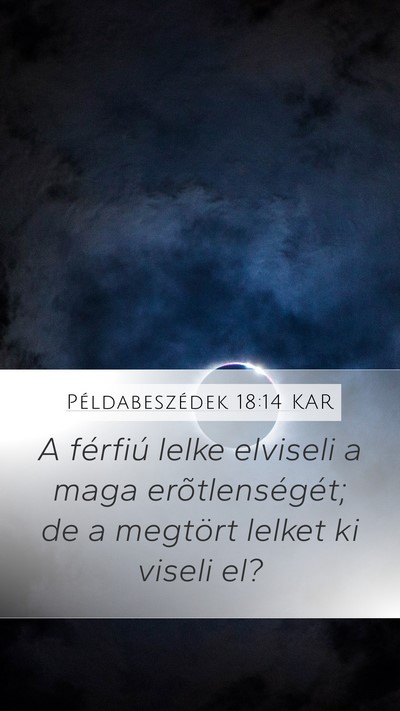Példabeszédek 18:14 KAR Bible Verse Image