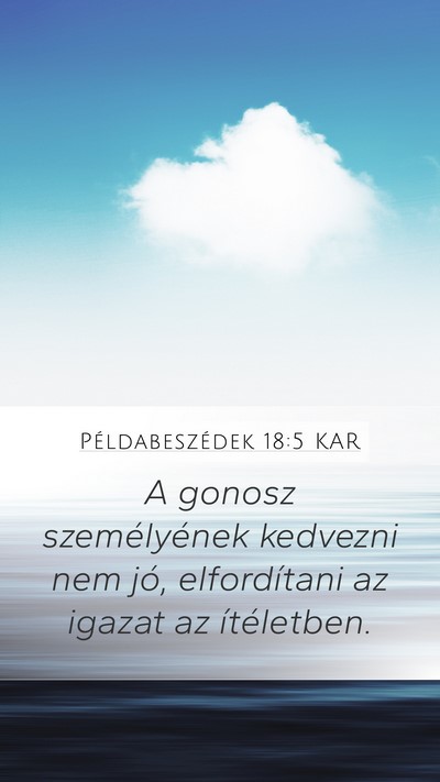 Példabeszédek 18:5 KAR Bible Verse Image