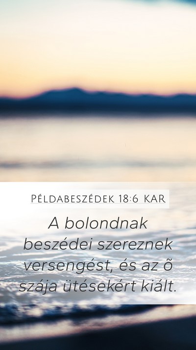 Példabeszédek 18:6 KAR Bible Verse Image