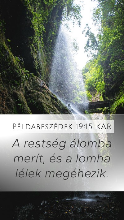 Példabeszédek 19:15 KAR Bible Verse Image