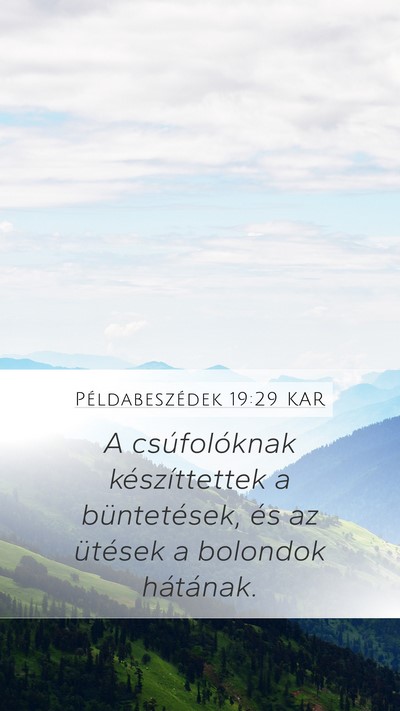 Példabeszédek 19:29 KAR Bible Verse Image