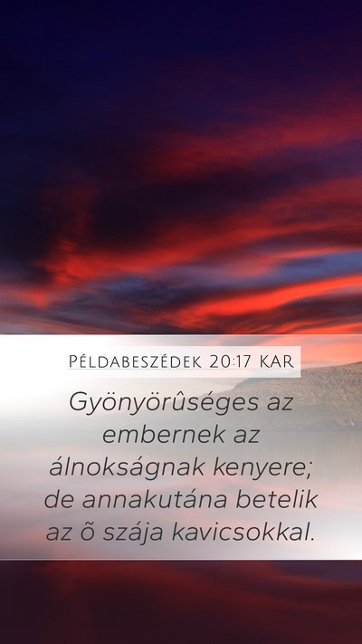 Példabeszédek 20:17 KAR Bible Verse Image