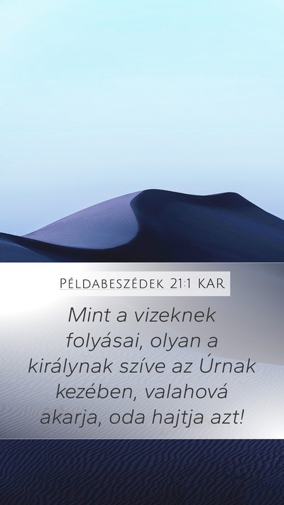 Példabeszédek 21:1 KAR Bible Verse Image