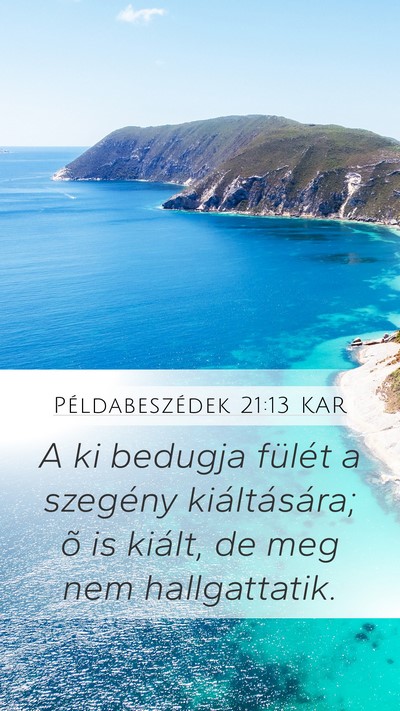 Példabeszédek 21:13 KAR Bible Verse Image
