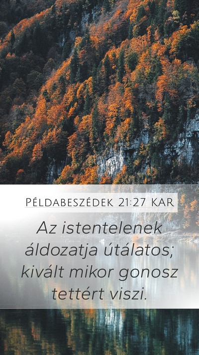 Példabeszédek 21:27 KAR Bible Verse Image