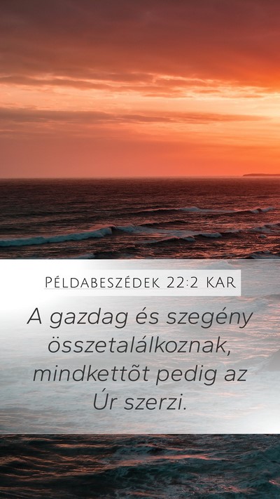 Példabeszédek 22:2 KAR Bible Verse Image