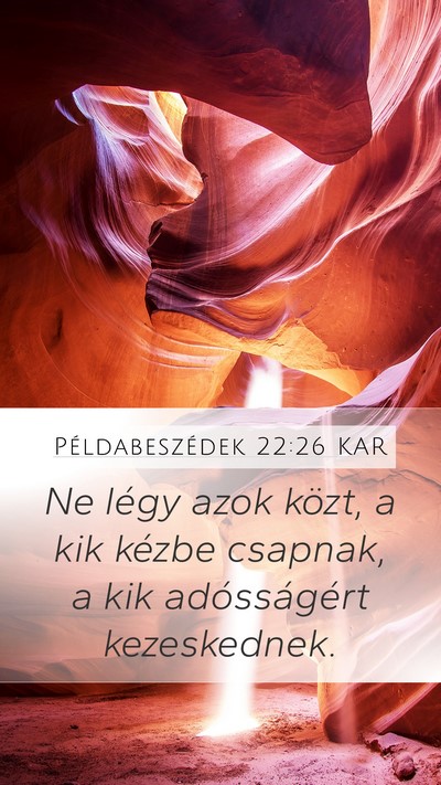 Példabeszédek 22:26 KAR Bible Verse Image
