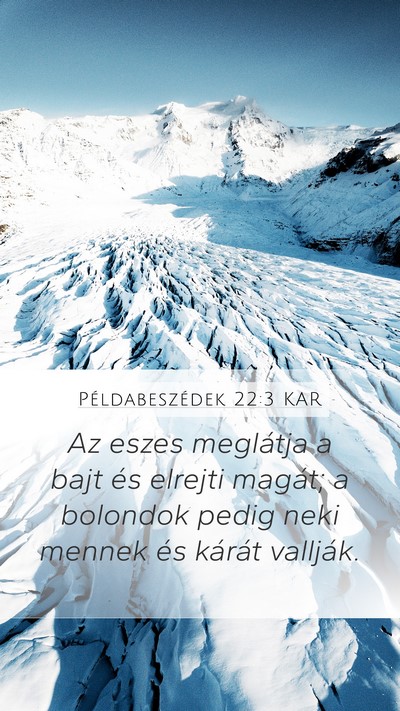Példabeszédek 22:3 KAR Bible Verse Image