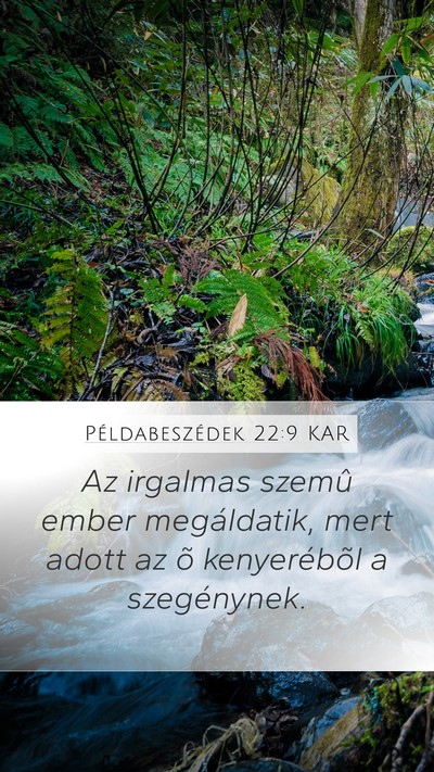 Példabeszédek 22:9 KAR Bible Verse Image
