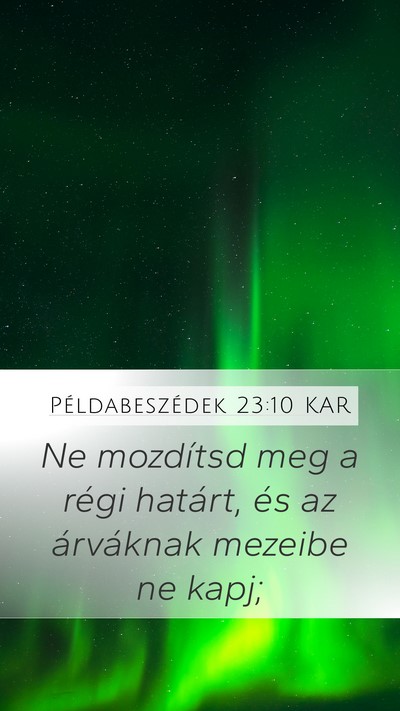 Példabeszédek 23:10 KAR Bible Verse Image