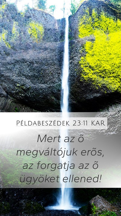 Példabeszédek 23:11 KAR Bible Verse Image