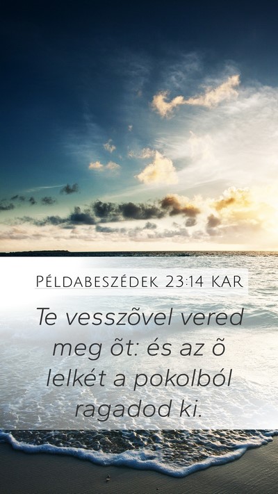 Példabeszédek 23:14 KAR Bible Verse Image
